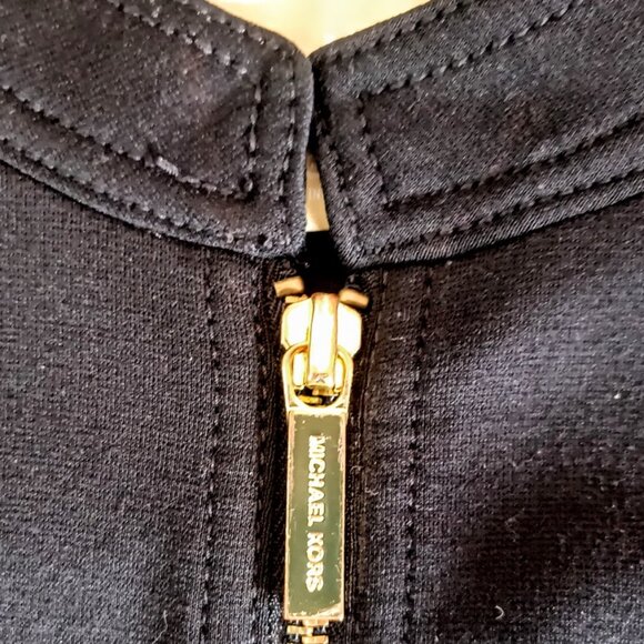 MICHAEL Michael Kors Black Full Zip Cardigan Sweater - Picture 3 of 6